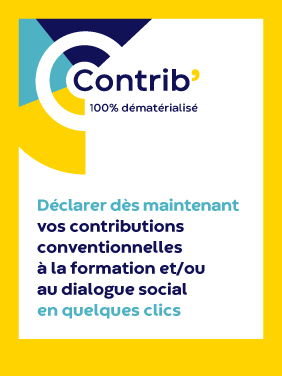 Contrib' 100% dématérialisé - Contributions conventionnelles à la formation et/ou au dialogue social - Déclarer et payer en ligne avant le 1er mars 2024